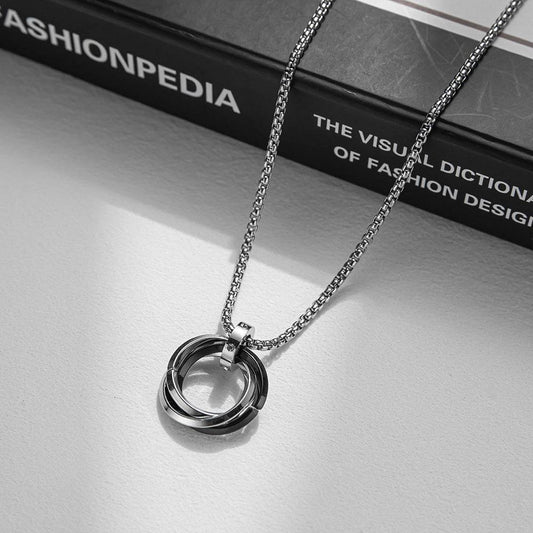 Mens Fashion Casual Geometric Pendant Necklace - Mubimart