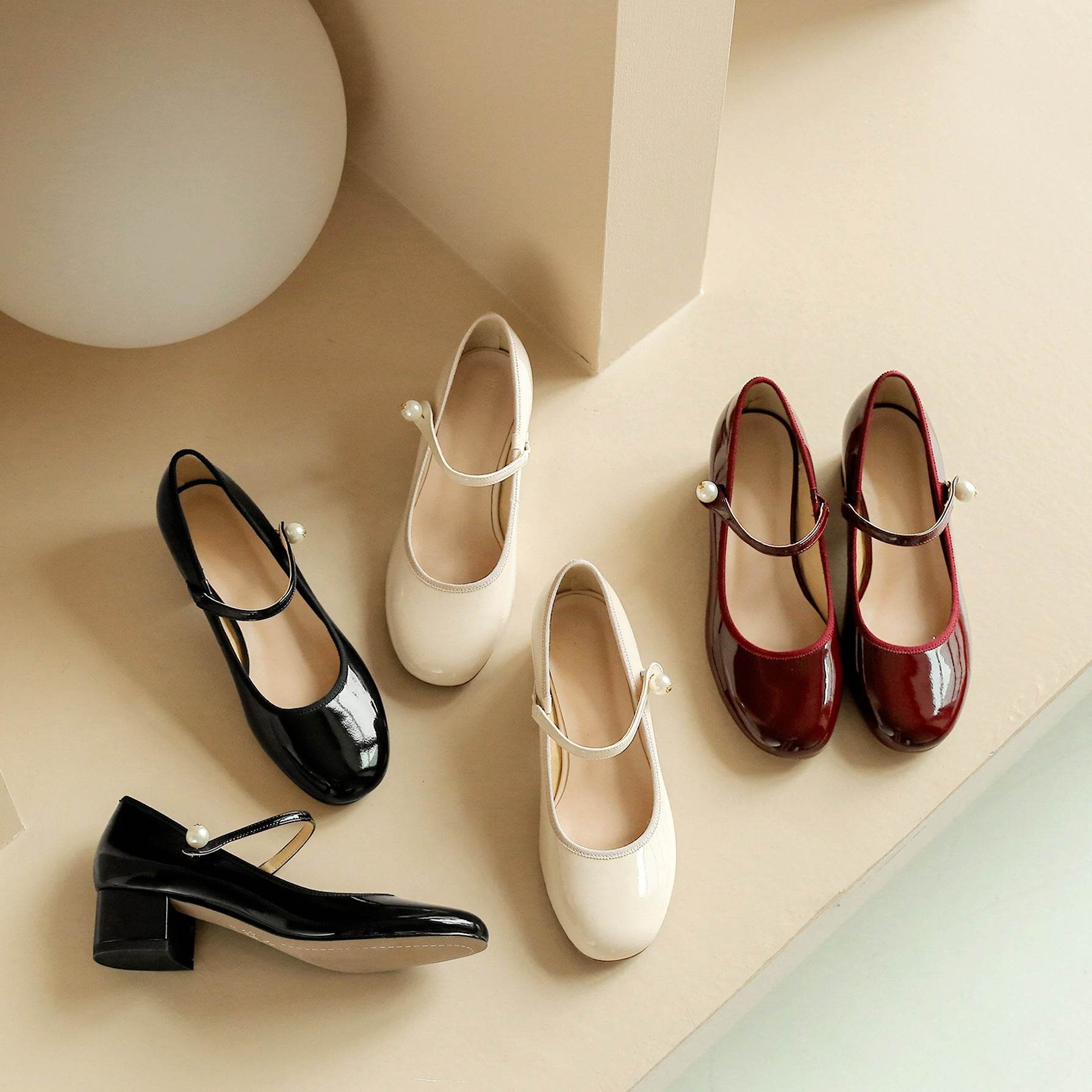 Princess Kitten Heels Round Head Women's Chunky Heel - Mubimart