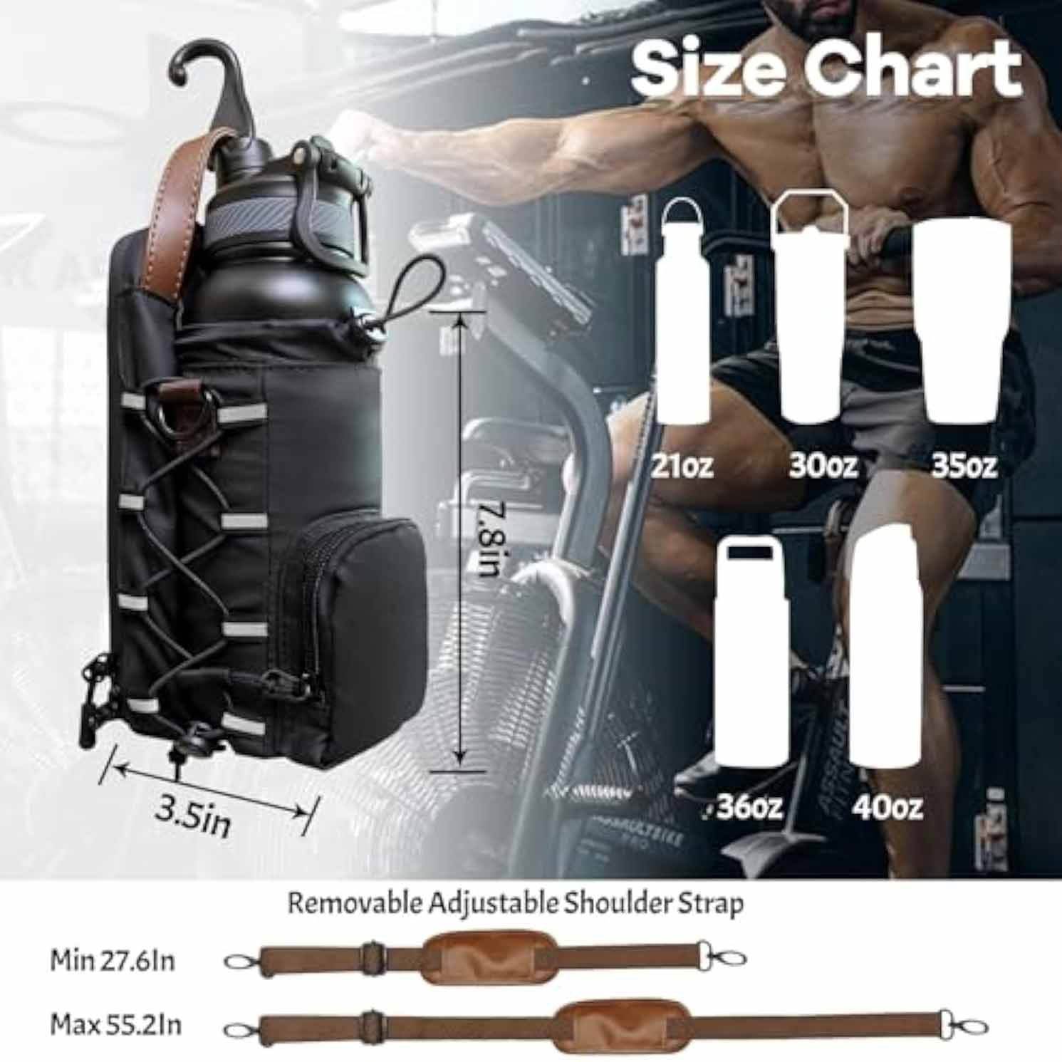 Waterproof Gym Water Bottle Rack Fitness Portable Weekend Fitness Sport Bag - Mubimart