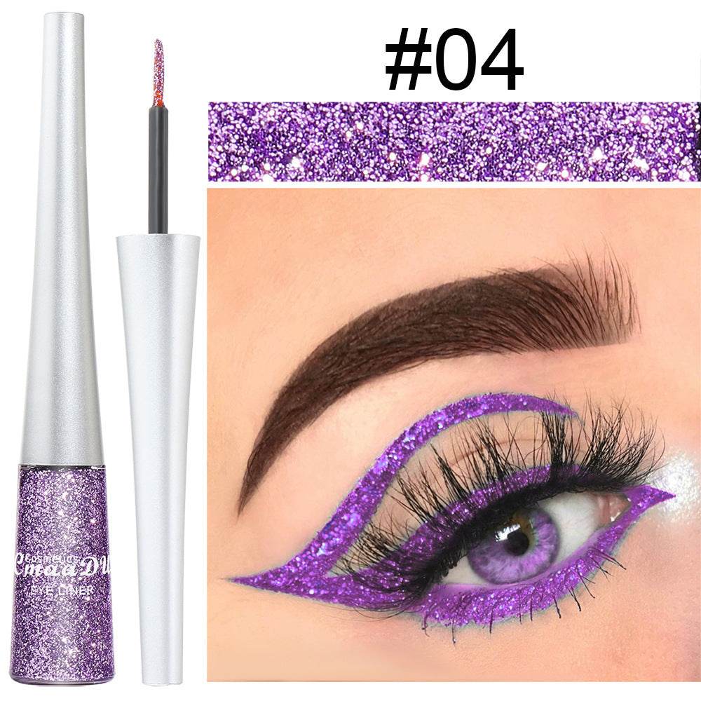 Creative Multicolor Glitter Powder Liquid Eyeliner - Mubimart
