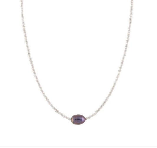 Artistic Vintage Bead Necklace Natural Freshwater Pearl