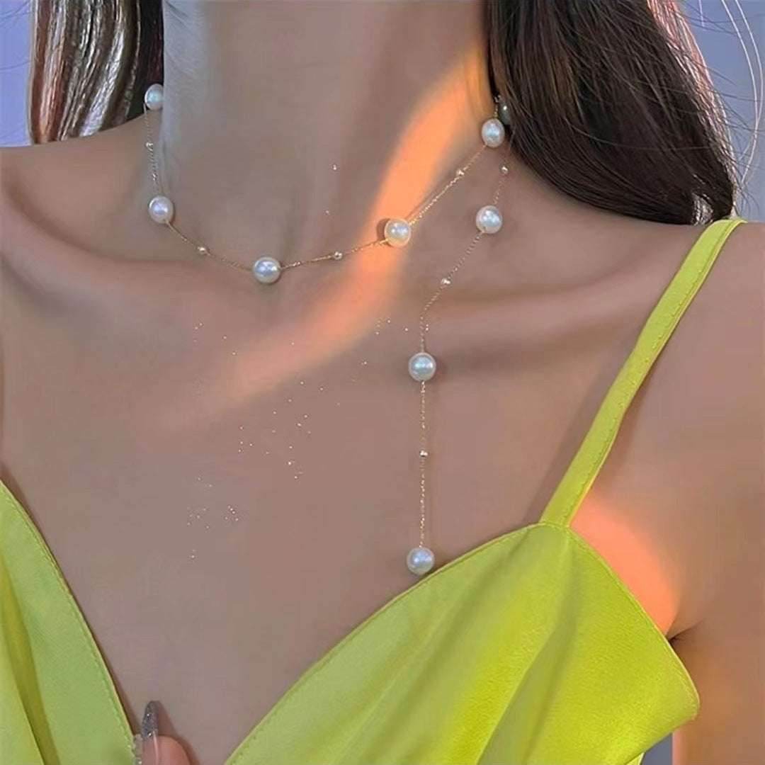Trendy Pearl Necklace For Women Fashion Starry Pearl Choker Necklaces 2024 Fashion Jewelry Girl Gifts - Mubimart