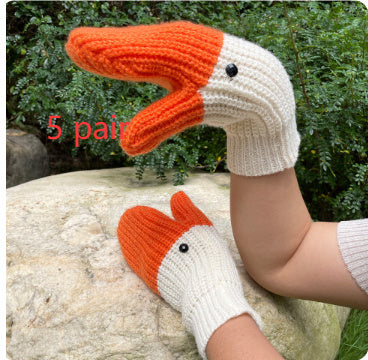 Unisex Knitted Wool Mittens Cold-proof