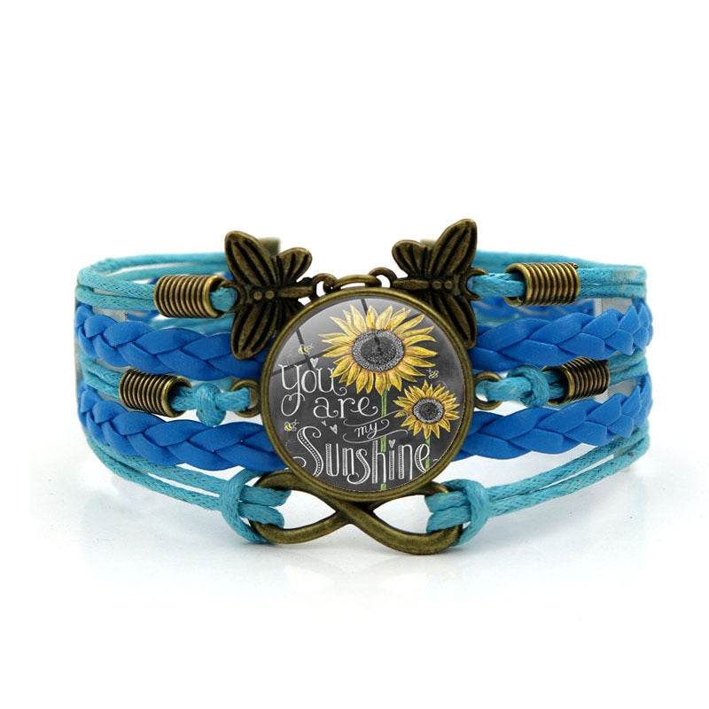 Gemstone Bracelet Vintage Butterfly Ornament - Mubimart