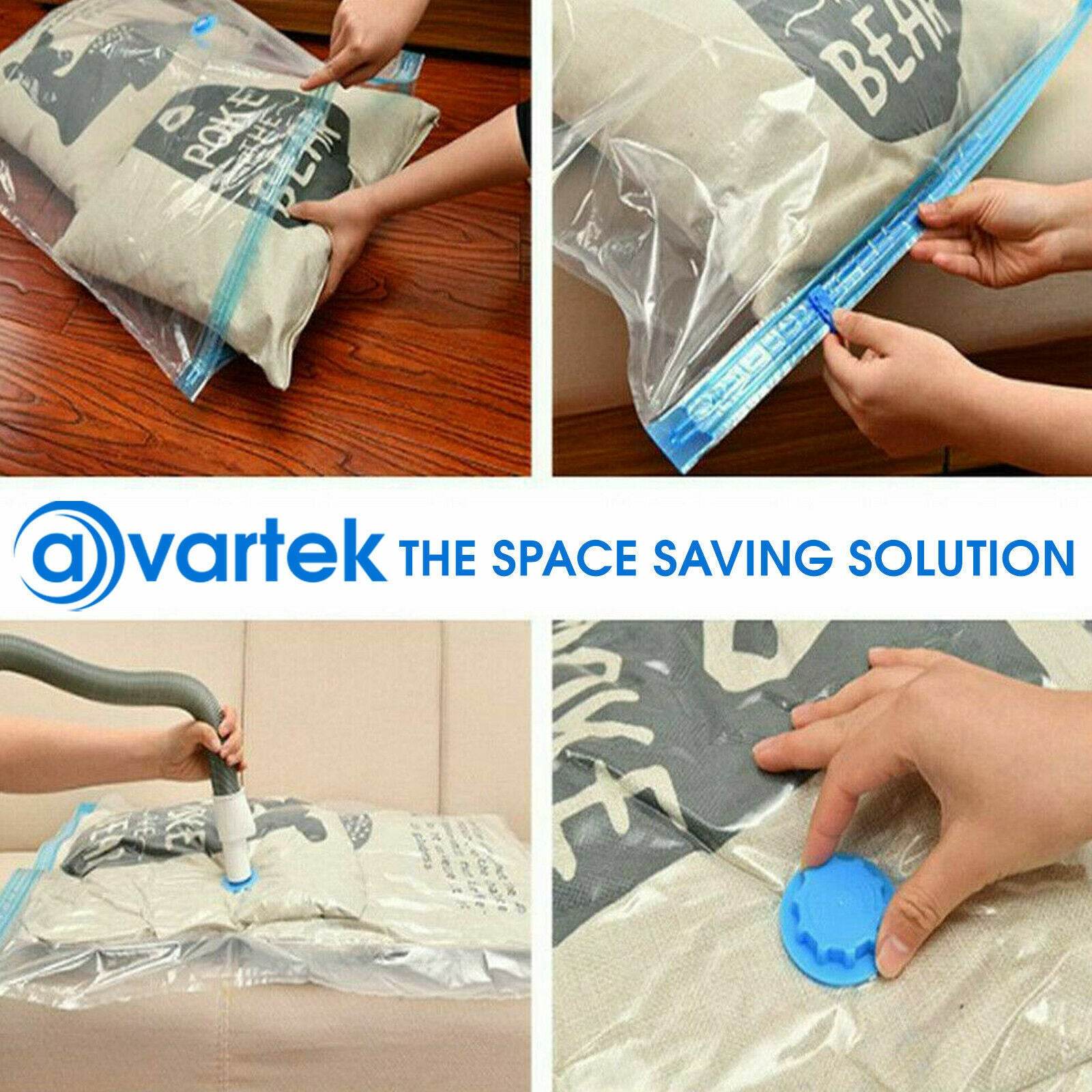 6 X STRONG VACUUM STORAGE SPACE SAVING BAGS VAC BAG SPACE SAVER VACCUM VACUM-BAG - Mubimart