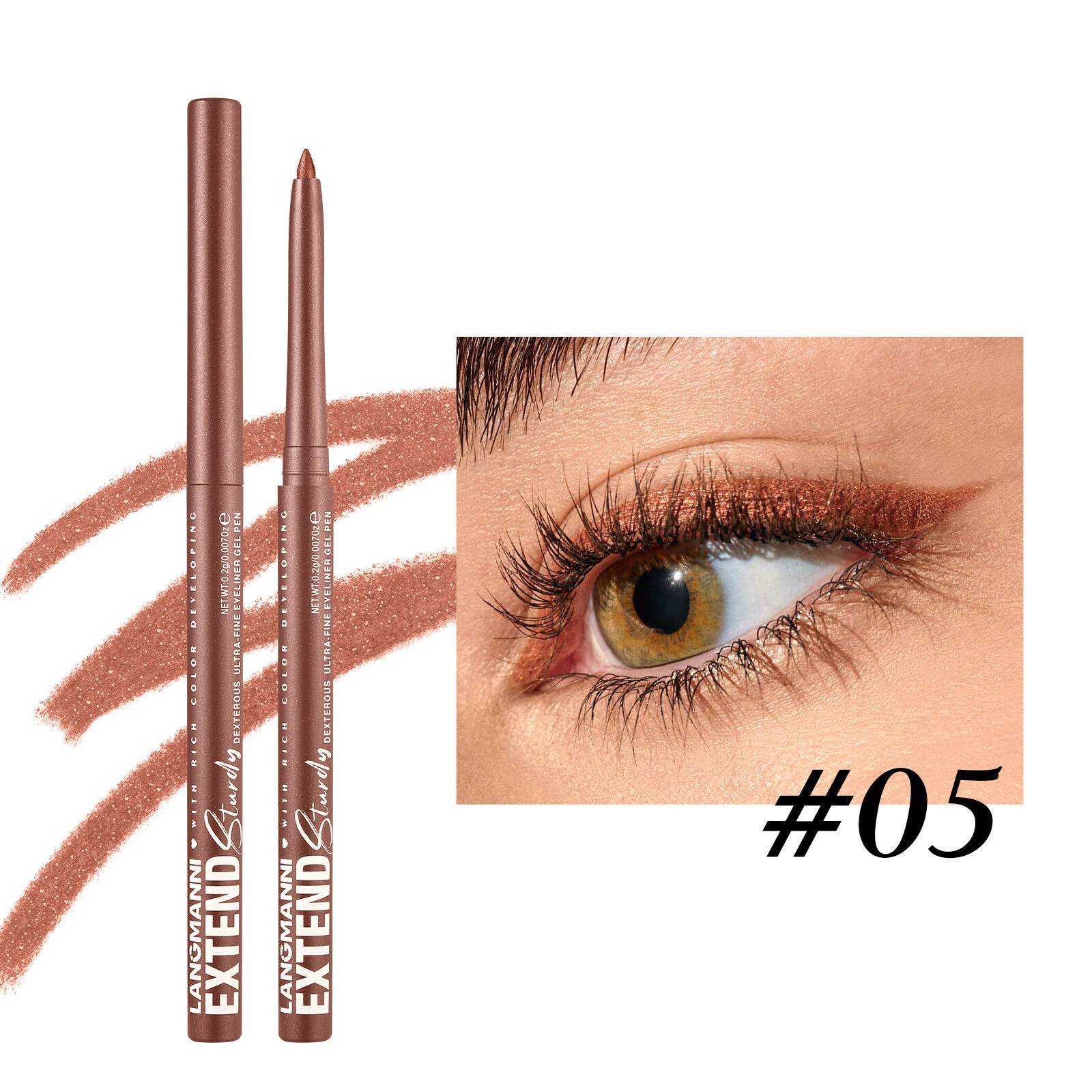 Colorful Gel Glitter Eyeliner Pencils Waterproof & Smudgeproof For Party, Halloween, Cosplay Makeup 12 Vibrant Shades - Mubimart