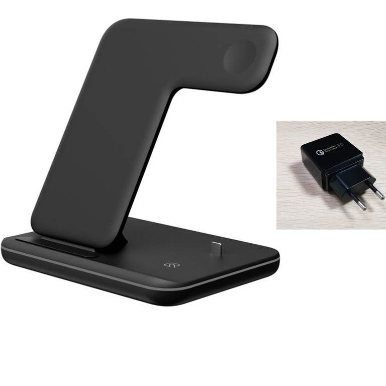 Compatible Mobile Phone Watch Earphone Wireless Charger 3 In 1 Wireless Charger Stand - Mubimart