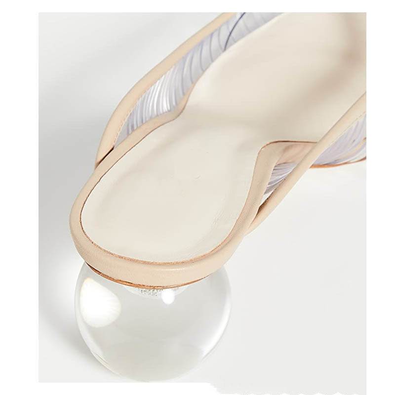 Sandals Summer Pointed High Heels Thick Heels - Mubimart