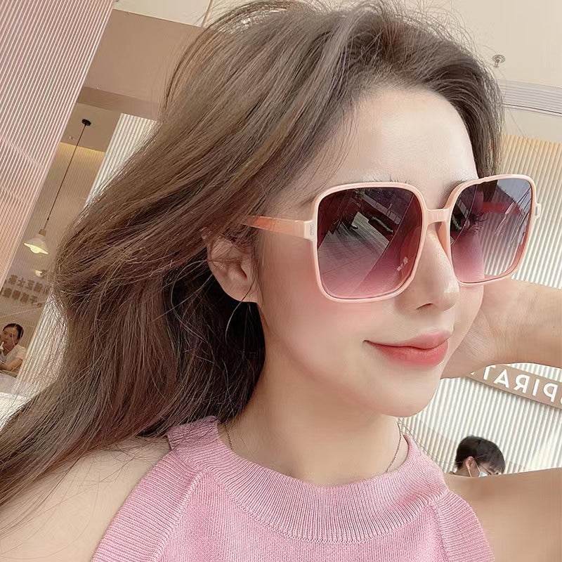 Oversized Frame Women Ins Fashion Sunglasses UV Protection - Mubimart