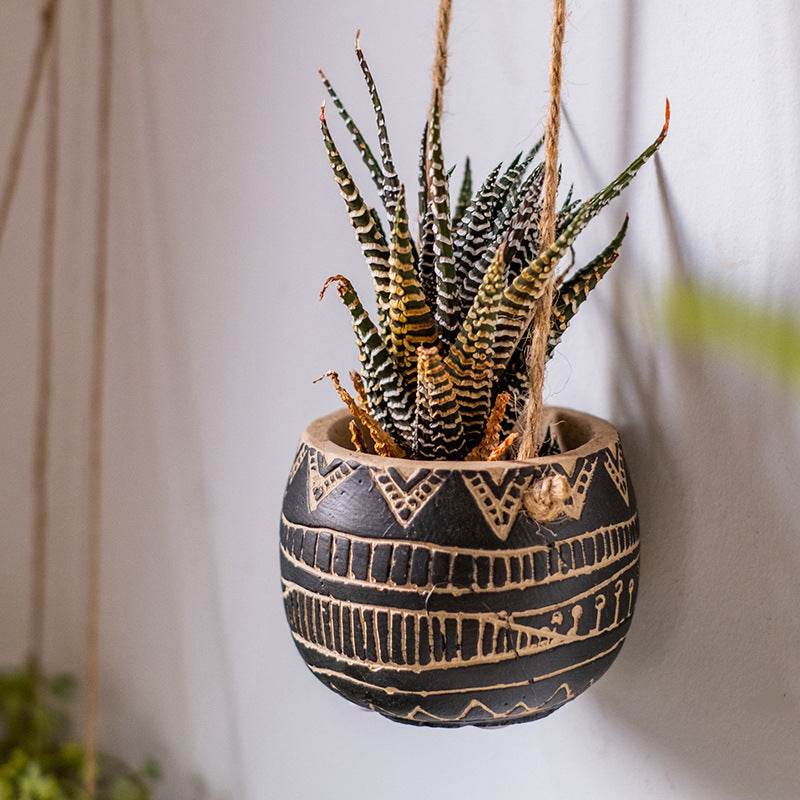 Balcony Wall Hanging Decorative Geometric Hanging Basket Planter - Mubimart