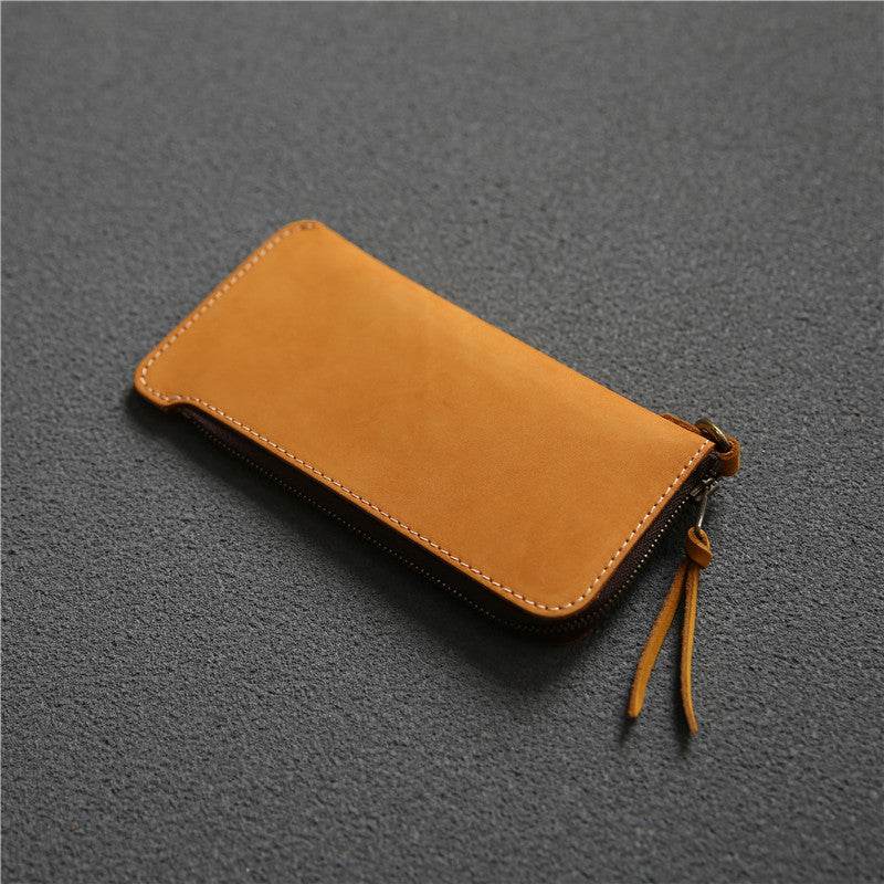 Wallet Top Layer Leather Belt Zipper Wallet - Mubimart