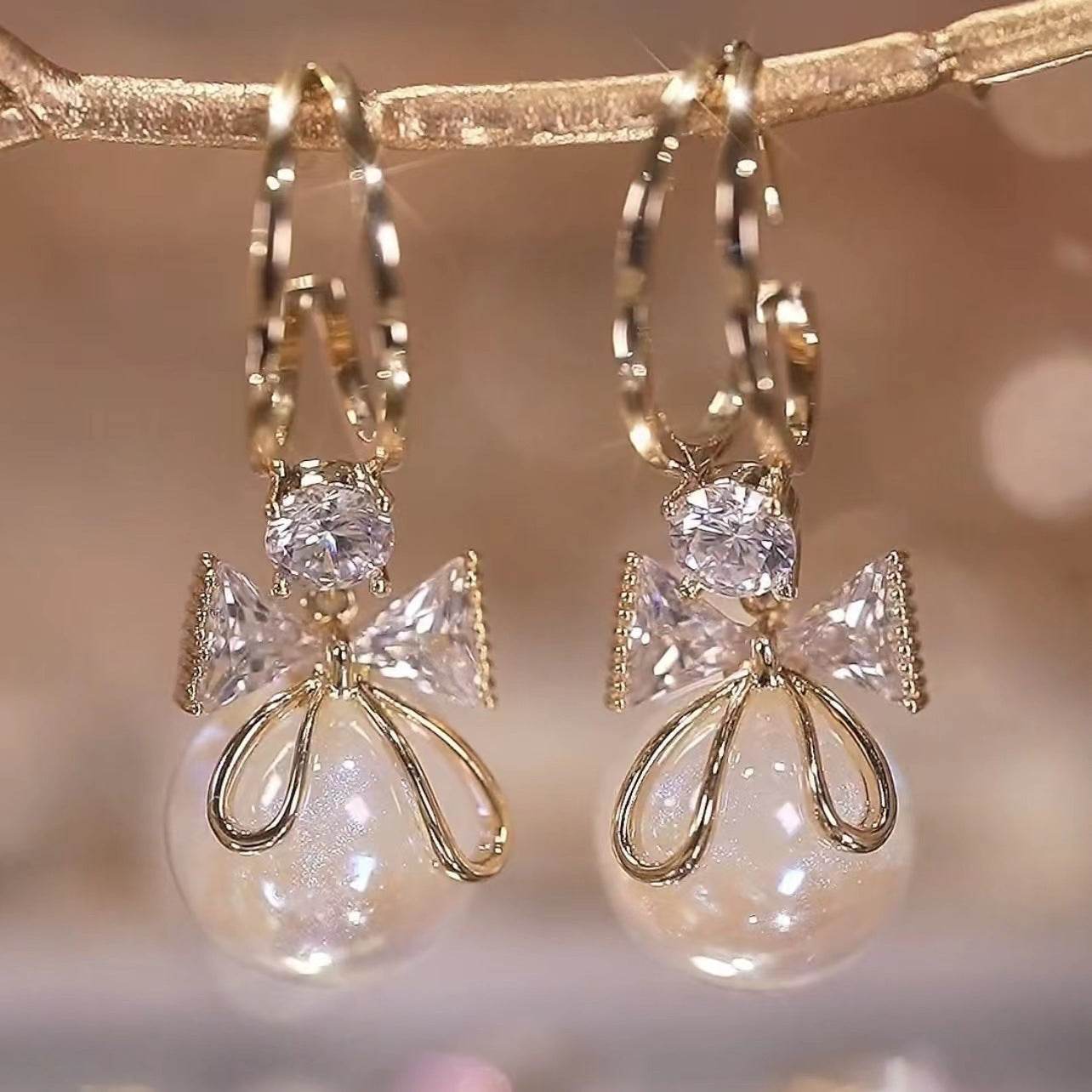 Bowknot Colorful Stud Earrings For Women - Mubimart