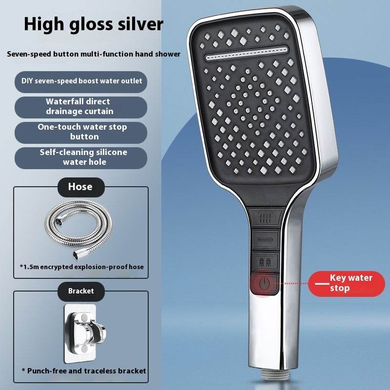 Handheld Rain Supercharged Shower Head - Mubimart