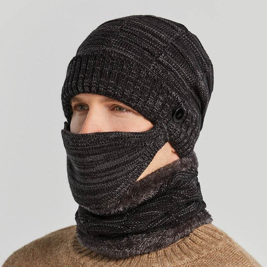 Hat Scarf Mask Three-piece Suit For Men To Keep Warm - Mubimart