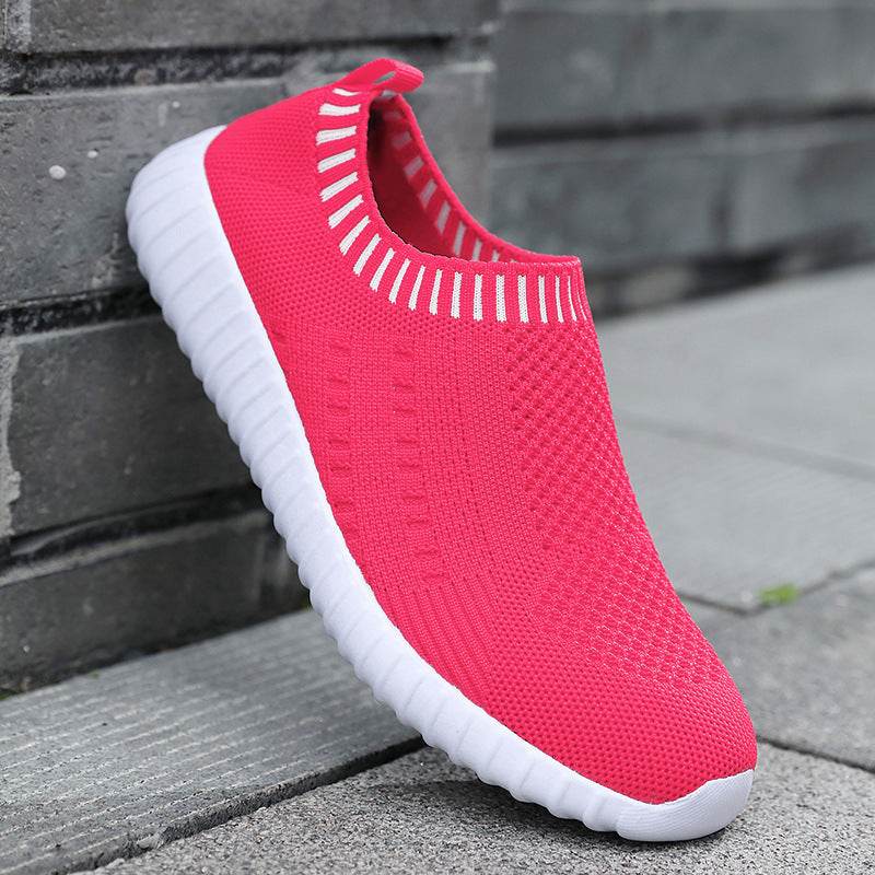 Fashion Slip On Female Walking Shoes Lightweight Flat Shoes Women - Mubimart