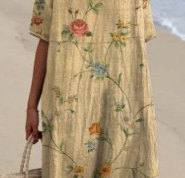 Women's Shirt Floral Dress - Mubimart