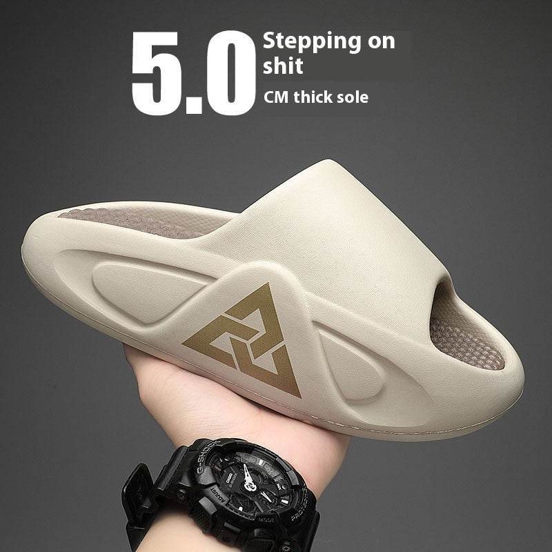 Material Thickening Men's Slippers Summer Outerwear Height Increasing Flip Flops Men Wholesale - Mubimart
