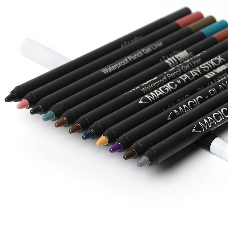 12 Color Eyeliner Pencil Pearl Eyes Lying Silkworm - Mubimart