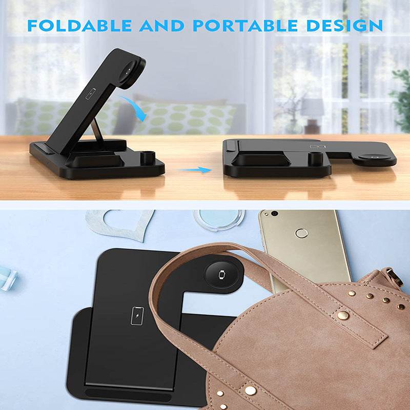 Four-in-one Mobile Phone Wireless Charger 4in1 Three-in-one Wireless Charger - Mubimart