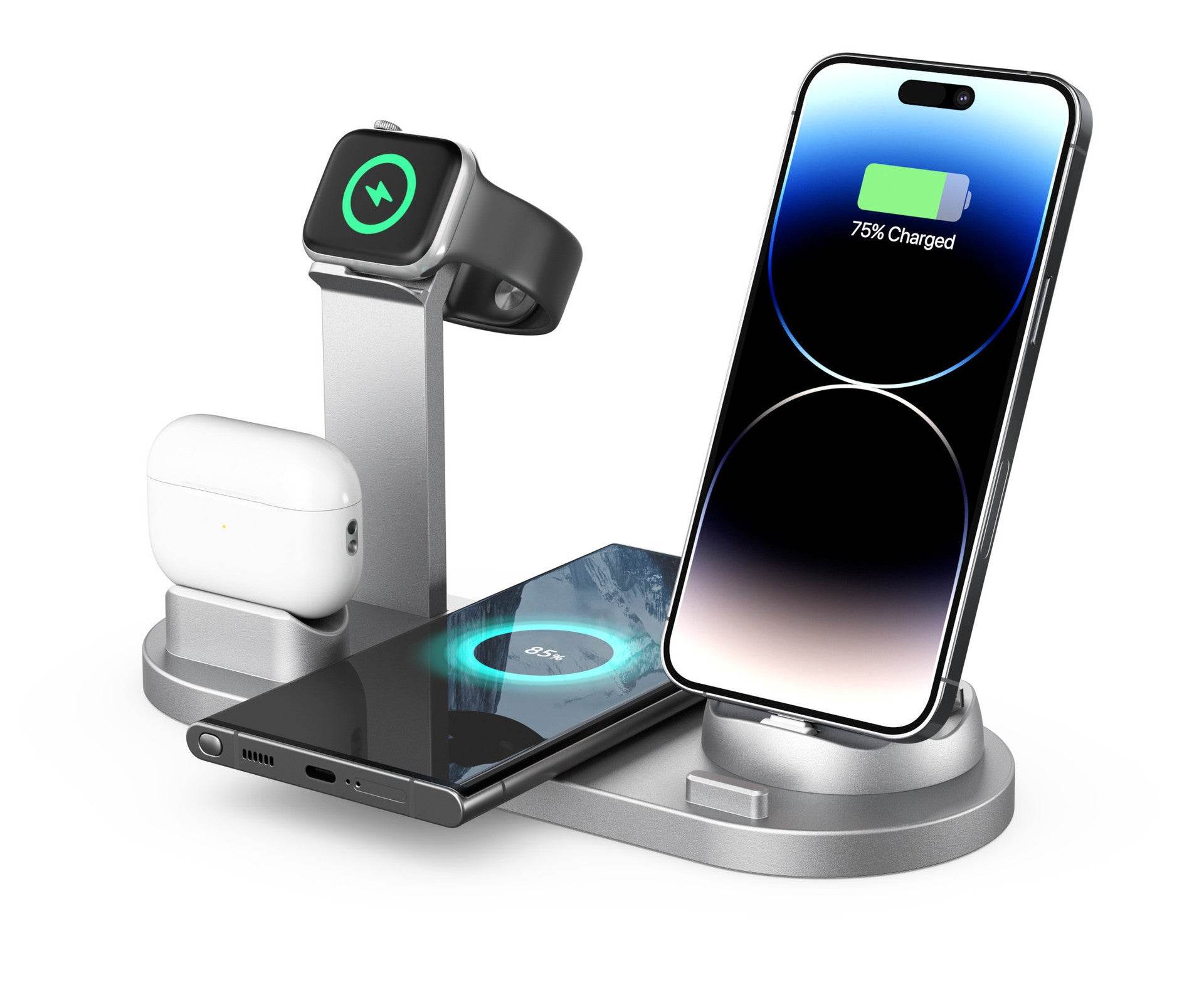 Three in one wireless charger - Mubimart