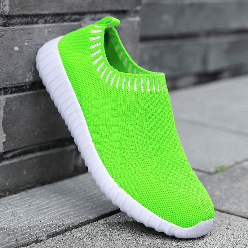 Fashion Slip On Female Walking Shoes Lightweight Flat Shoes Women - Mubimart