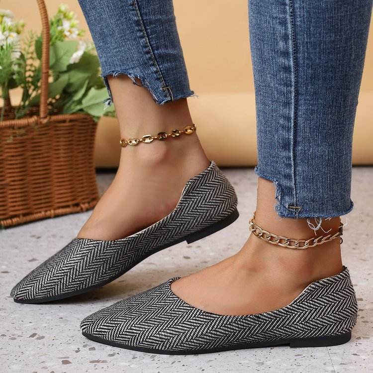 Women's Flat Soft Leather Pointed Toe Shoes - Mubimart