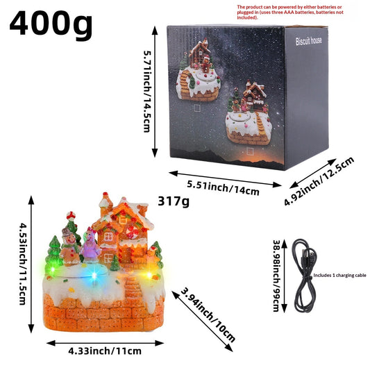 Creative Mini Rotating Gingerbread Man Music Box Desktop Ornament