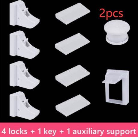 Children's Multifunctional Safety Lock, Drawer Lock, Cabinet Door Lock - Mubimart