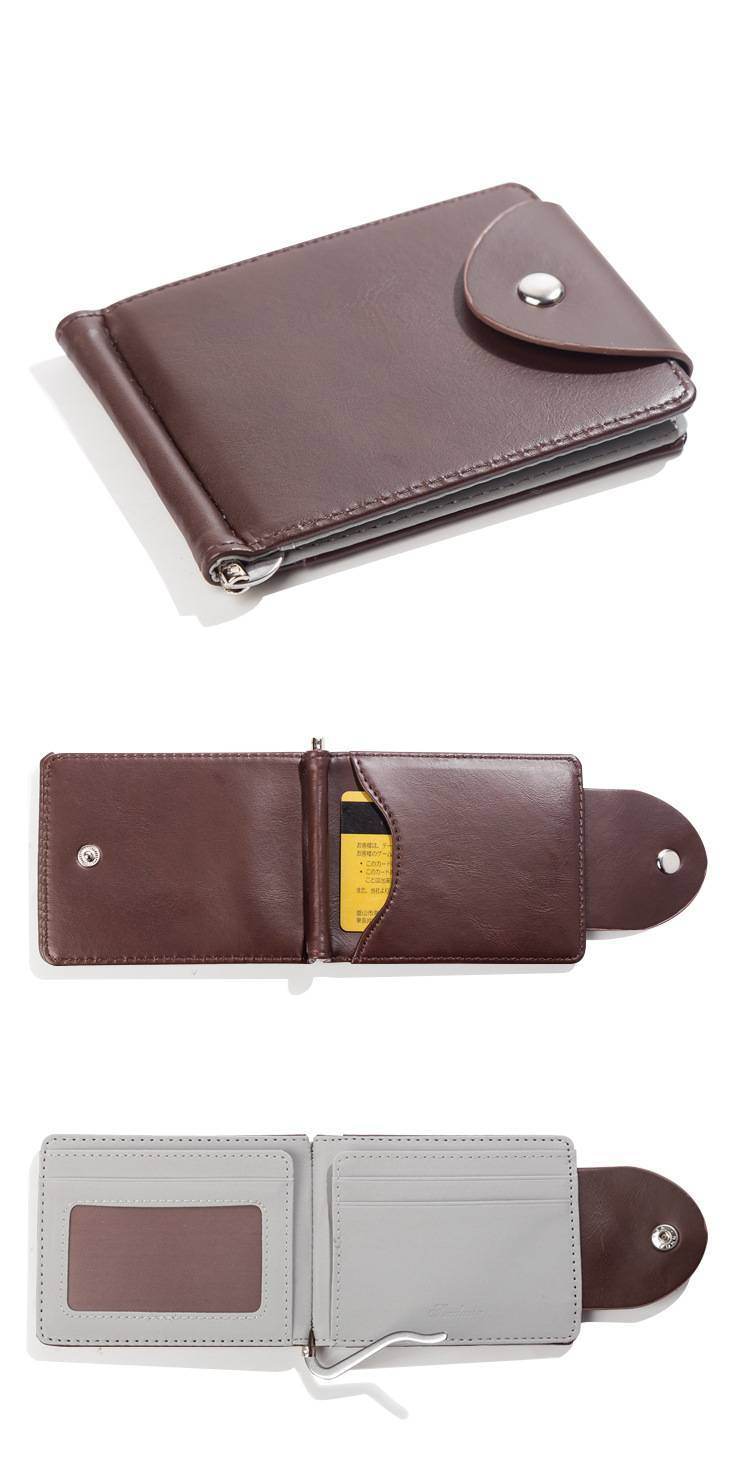 Men's Fashion PU Leather Short Wallet - Mubimart