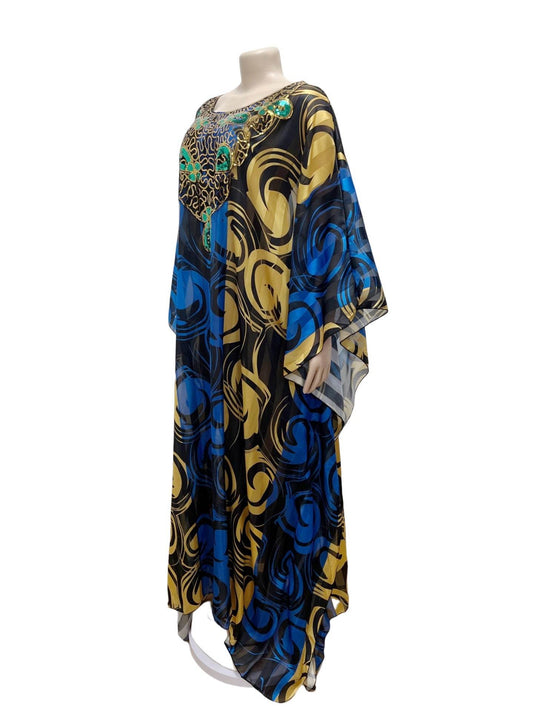 Fashion Printed Robe Dress Women - Mubimart