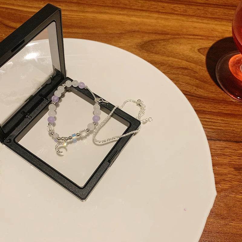 Purple Cool Beaded Bracelet For Women Design - Mubimart
