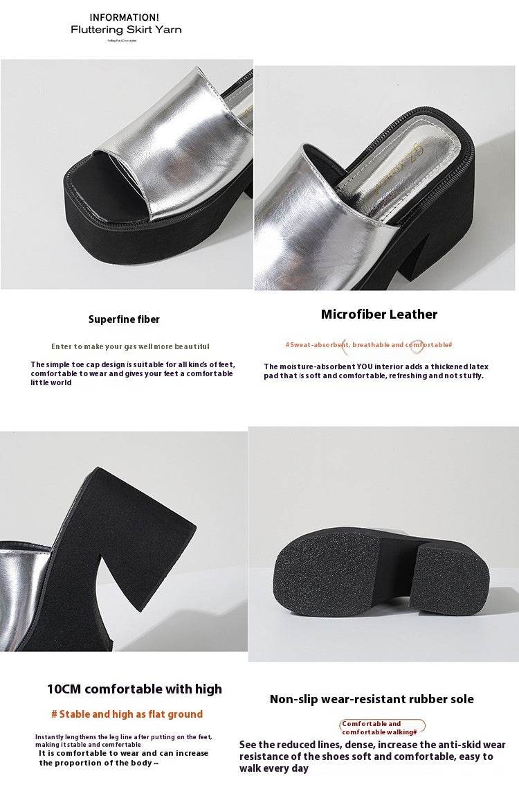 Women's Wedge Platform Peep Toe High Heels - Mubimart