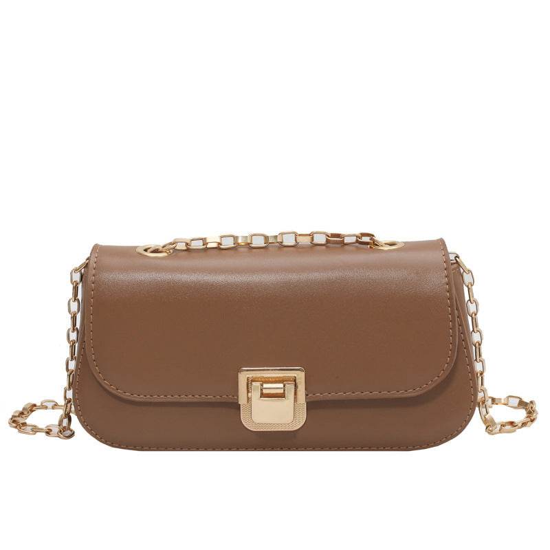 Textured Small Bag Women All-match Chain Shoulder Bag - Mubimart