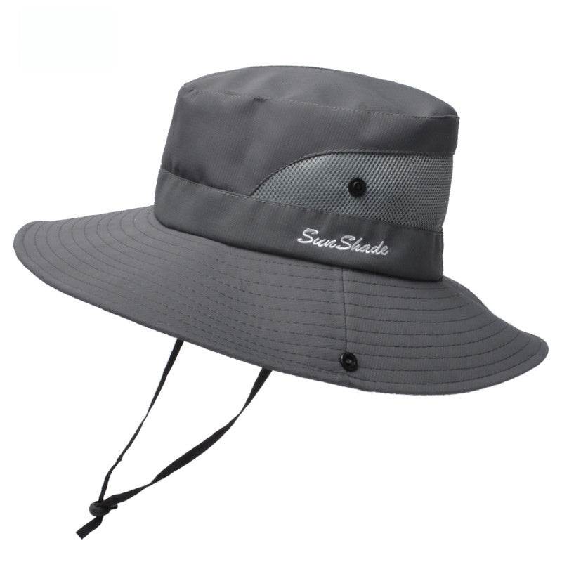 Unisex Summer Foldable Sun Fisherman Hat Men Women Wide Brim Casual Outdoor Travel Beach Sunscreen UV Protection Sun Hats - Mubimart
