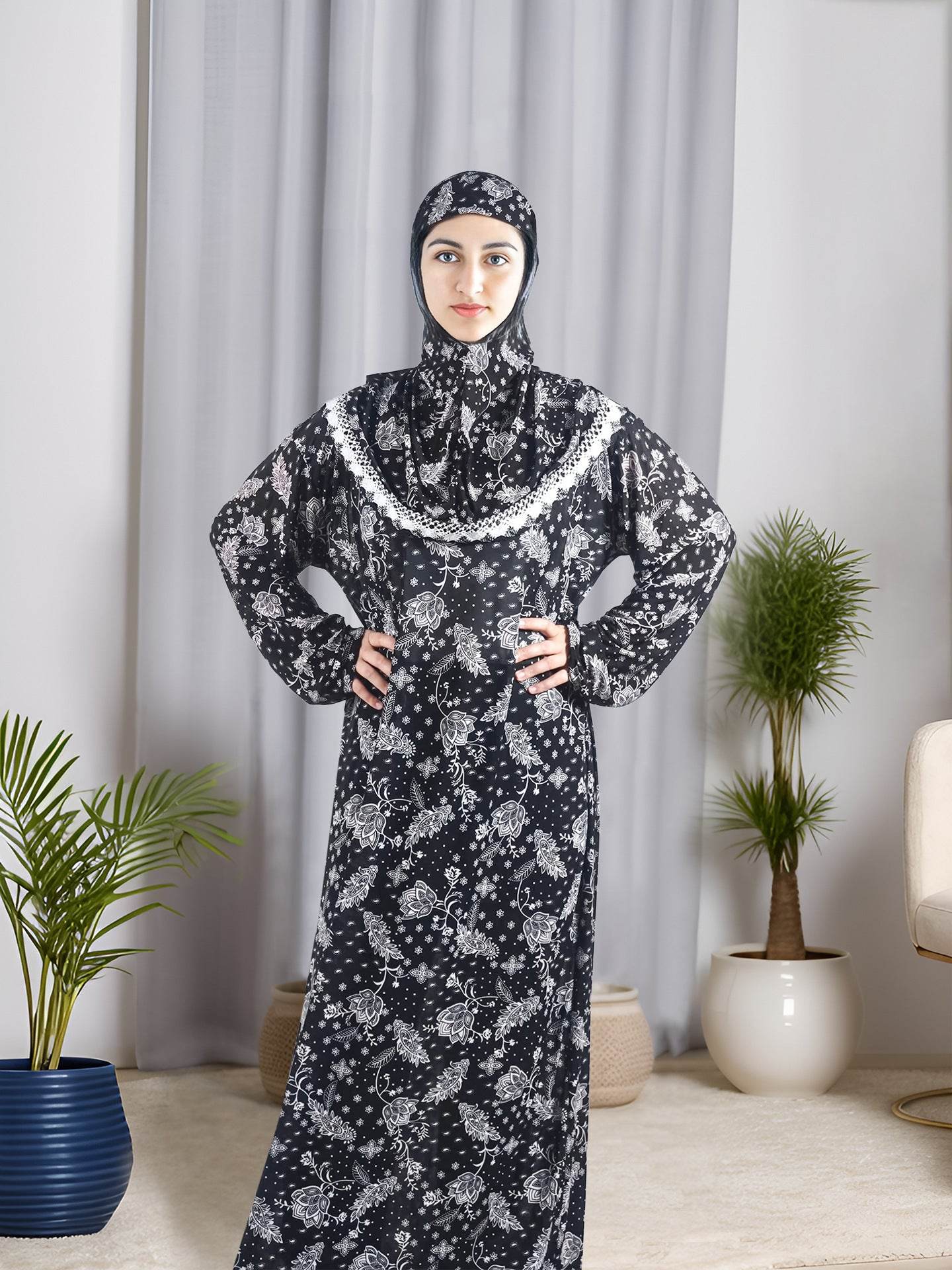 Plus Size Women's Arabic Robe Muslim Classic Fashion Dress - Mubimart