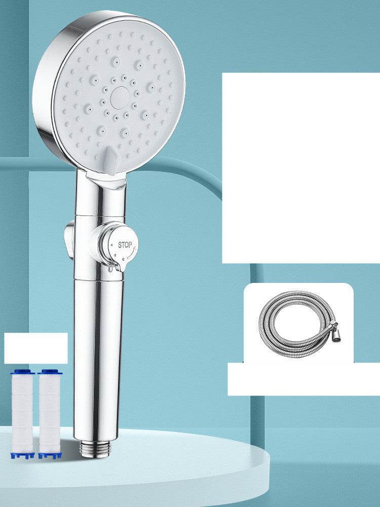 Shower Nozzle Booster Pressurized Set Bath Shower Shower Head - Mubimart
