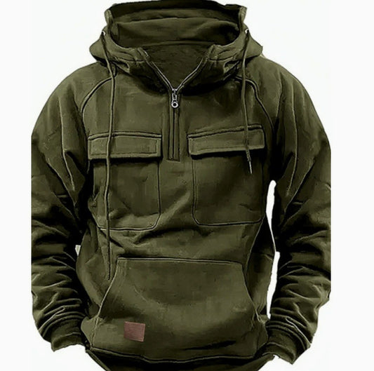 Men's Zip-up Hoodies Sweatshirt With Drawstring And Pocket Design Fashion Casual Sports Sweatshirt