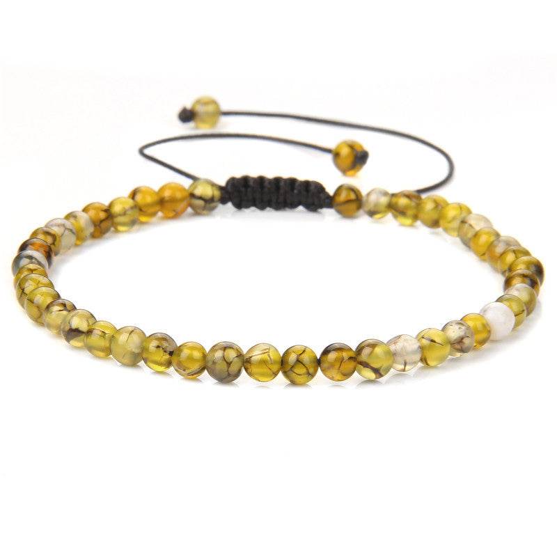 Adjustable Natural Raw Gemstone Beading Bracelet - Mubimart