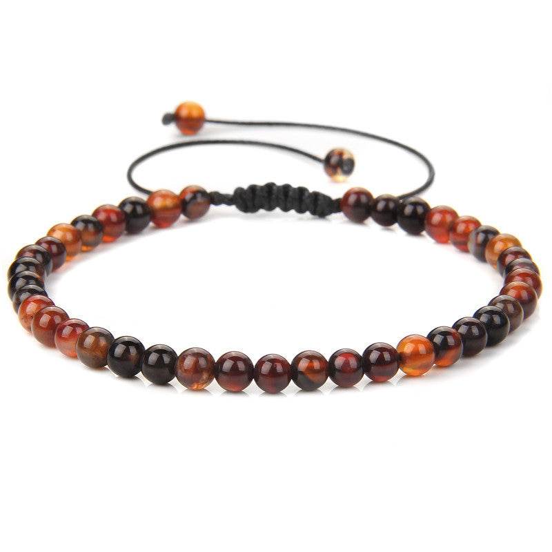Adjustable Natural Raw Gemstone Beading Bracelet - Mubimart