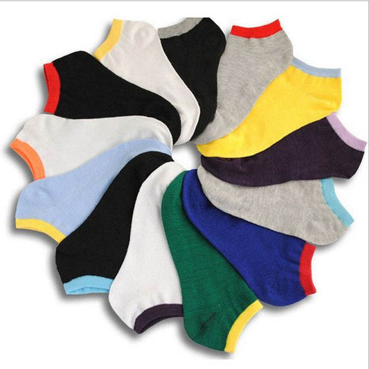Men's Summer Invisible Shallow Mouth Socks Stunning Polyester Cotton Ankle Socks - Mubimart