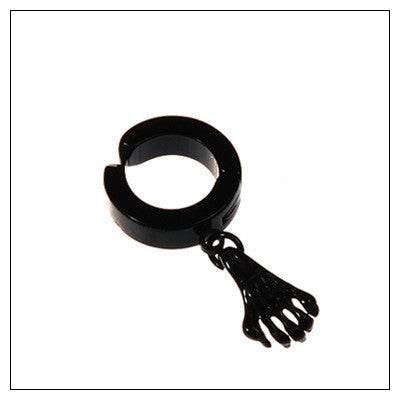 Tassel Black Earrings Without Pierced Cross Wolf Men And Women Tide Earrings - Mubimart