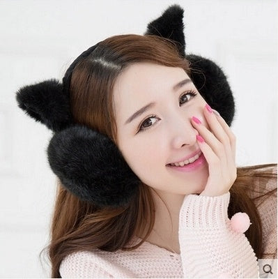 Foldable Faux Rabbit Plush Winter Cute Warm Earmuffs