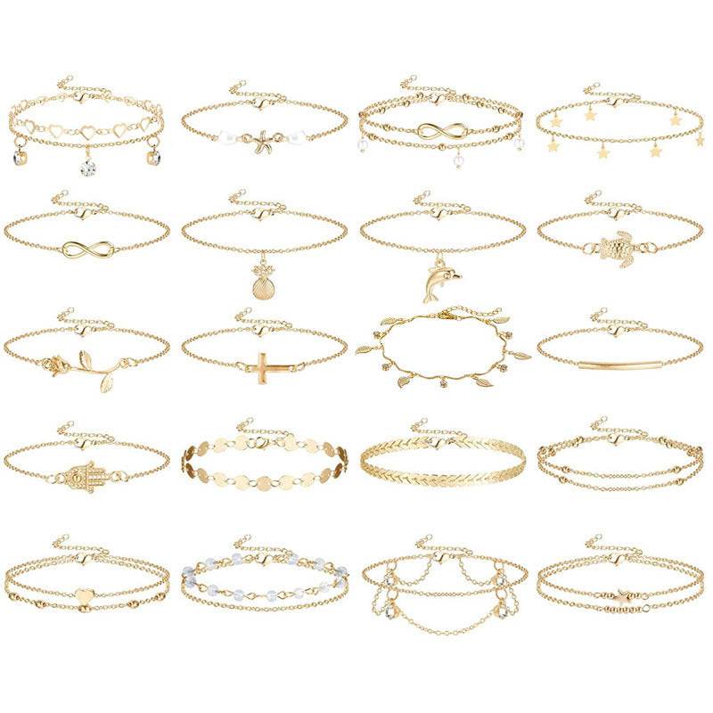 A Variety Of Combination Anklets - Mubimart