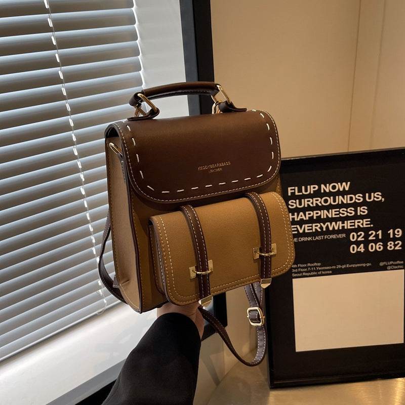 Retro Style Fashionable Backpack Casual Women - Mubimart