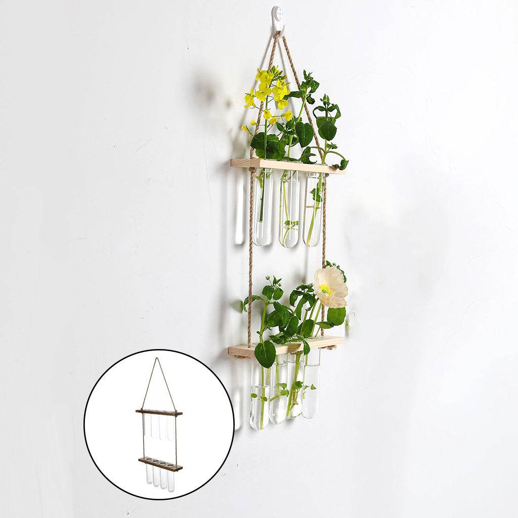 Wall Hanging Terrarium Flower Glass Planter Propagator for Plant Garden - Mubimart
