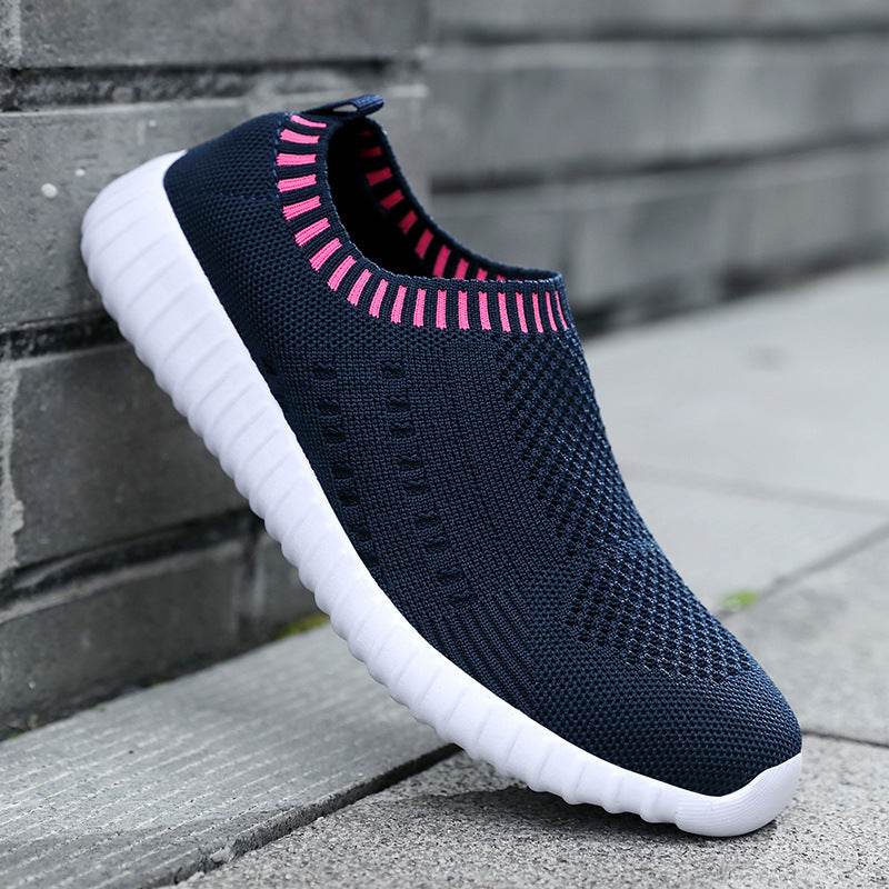 Fashion Slip On Female Walking Shoes Lightweight Flat Shoes Women - Mubimart