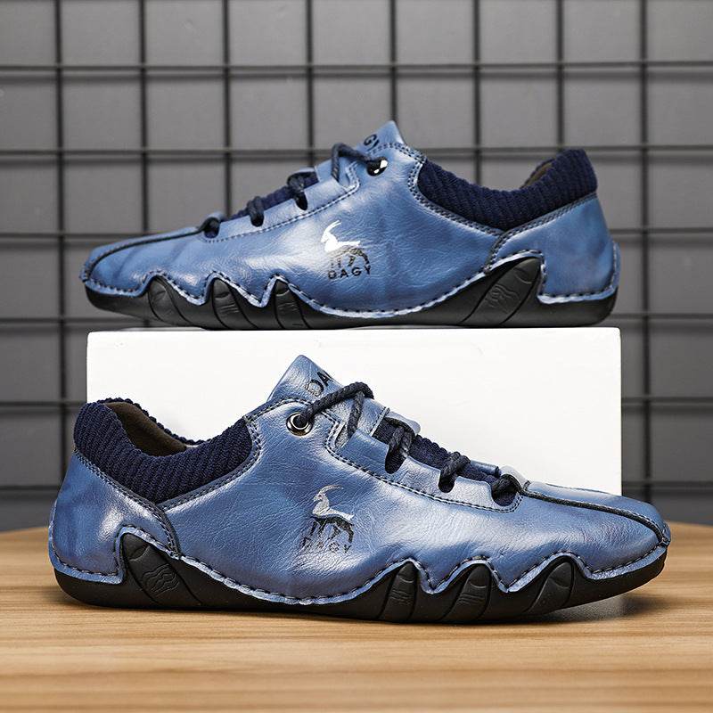 High Quality Men Sneakers Fashion Lace-up Flats Shoes - Mubimart