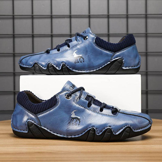 High Quality Men Sneakers Fashion Lace-up Flats Shoes - Mubimart