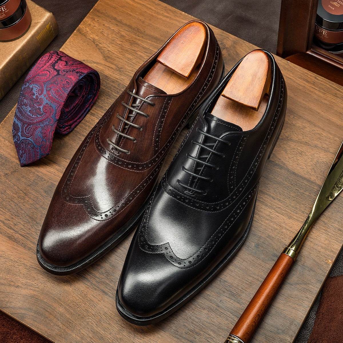 Men's Business Suits Oxford Brogue Shoes - Mubimart