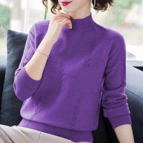 Plus Size Women's Cute Young Trendy Long-sleeve Loose Casual Sweater Top - Mubimart